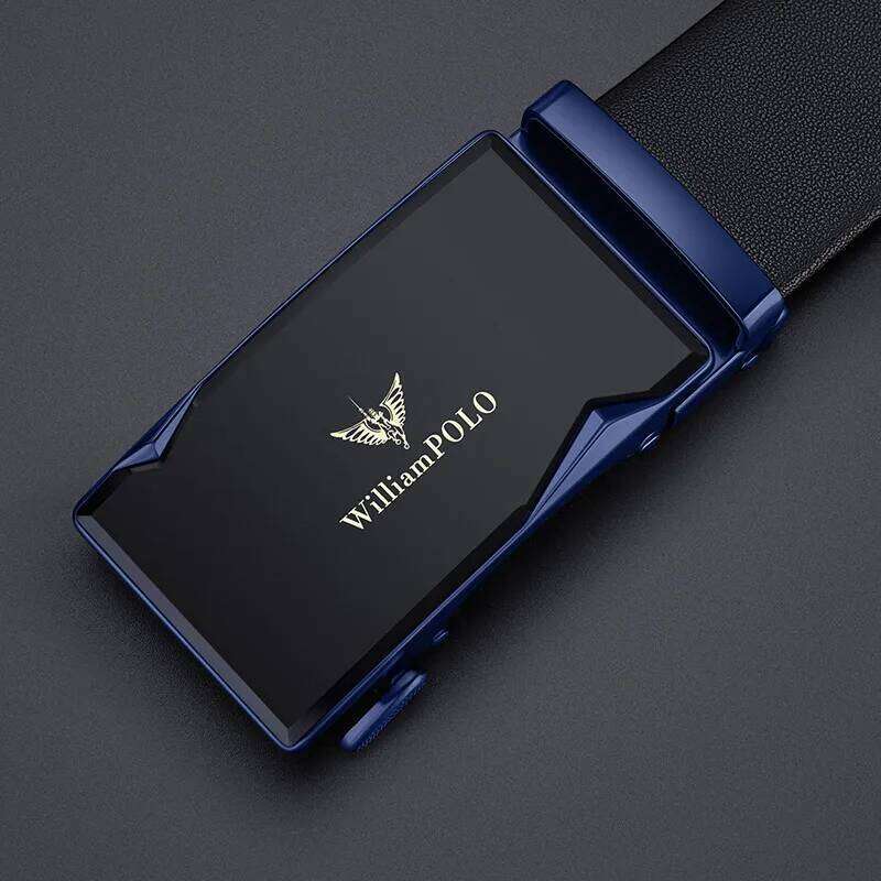 Men's leather fashionable automatic buckle belt, personalized and versatile casual belt Z260226