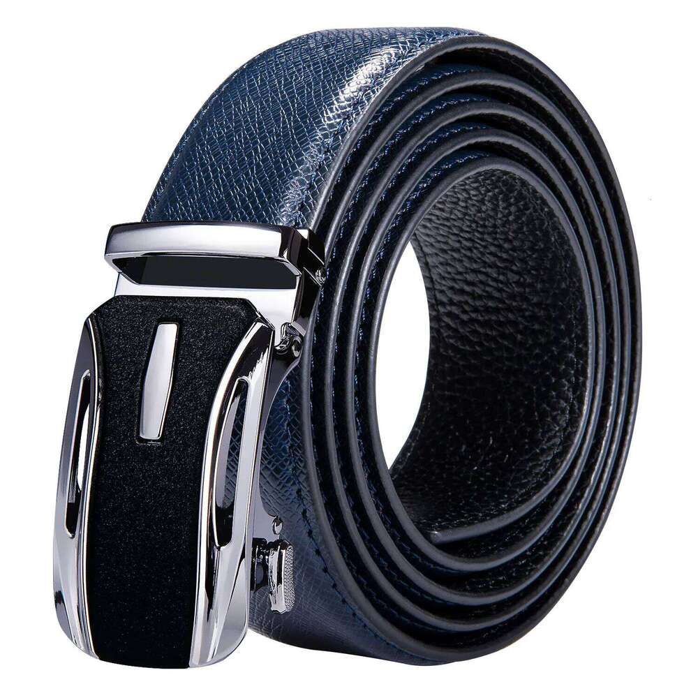 High Quality Green Genuine Leather Belts For Men Metal Automatic Buckle Men's Belt Luxury Famous Brand Waist Strap DiBanGu Z260226