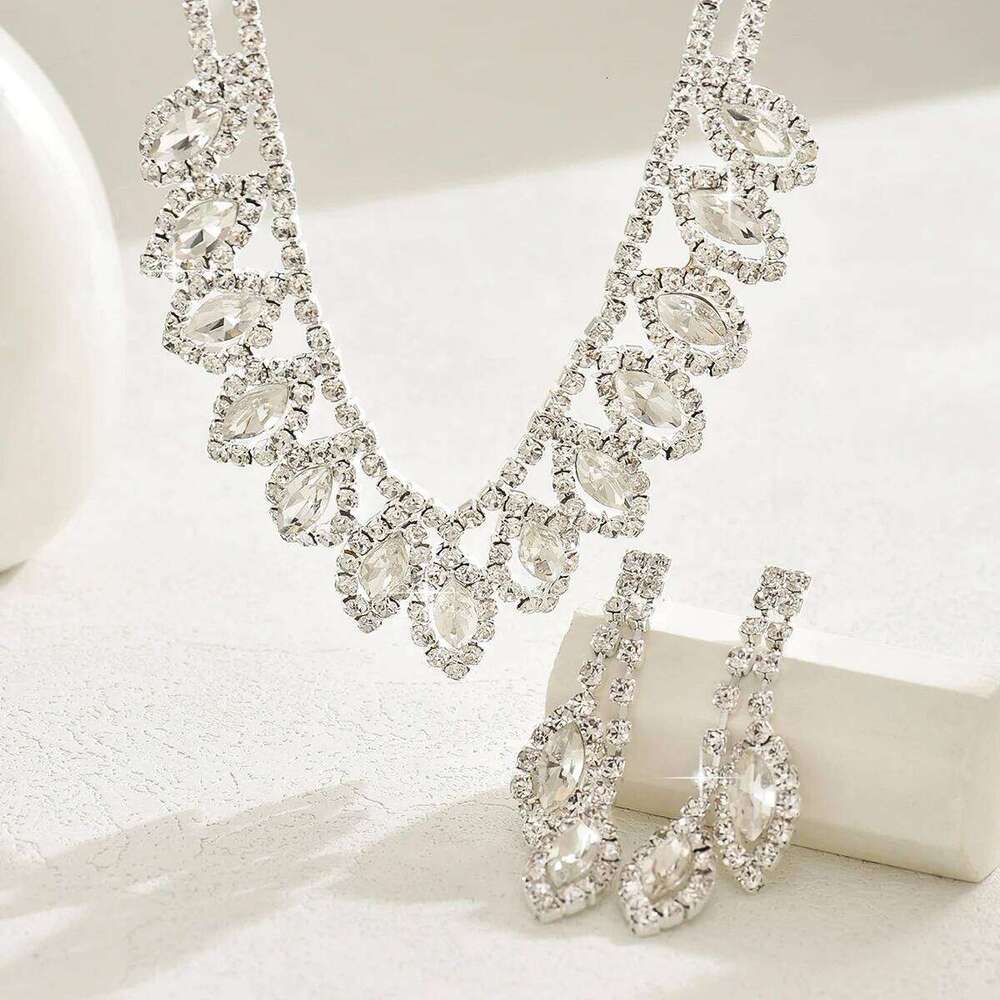 3PC Women's Fashion Design Water Drop Necklace Earrings Jewelry Set Suitable for Wedding, Party, Festival Gifts Z260313