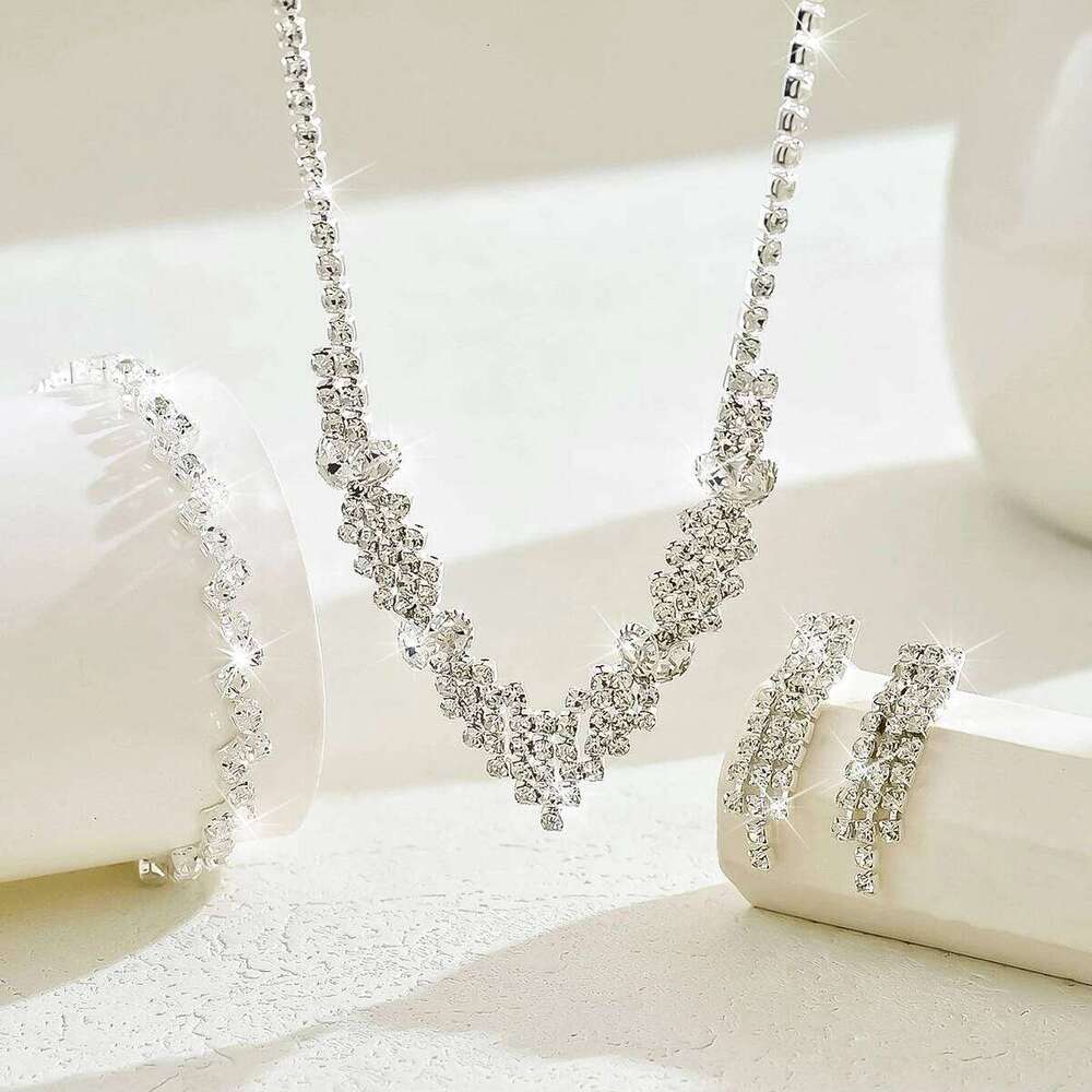 European and American retro necklace set, women's cross-border jewelry, bride's wedding accessories Z260313