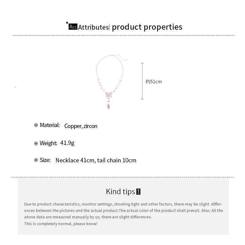 Zircon Butterfly Water Drop Tassel Jewelry for Women 2025 Korean Fashion Temperament Light Luxury Necklace Earring Sets Z260313