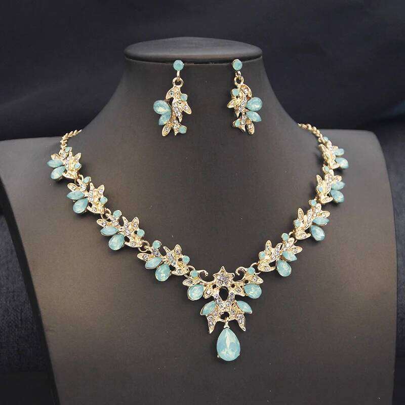 Elegant Fashion Necklace Sets and Earrings Princess Collar Two Piece Set Bride Jewelry for women Wedding Accessories Z260313