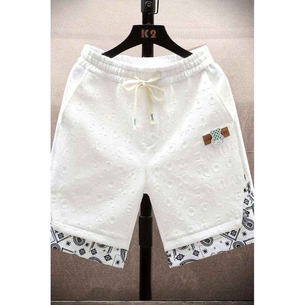 Summer Running Men Casual Jogging Sport Short Pants fashion letter pattern Drawstring Loose Dry Gym Sports Shorts male Z260314