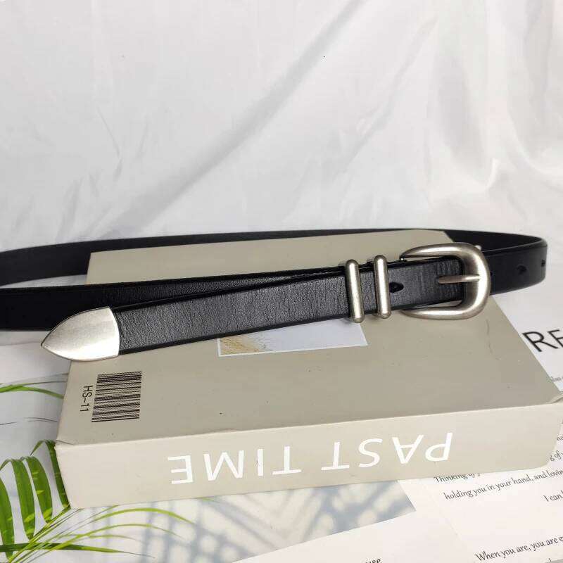 Simple Design Women Full-grain Leather Belts Men Jeans Silver Metal Buckle Ceintures Real Cowskin Adult Unisex Cinto Belt Z260226