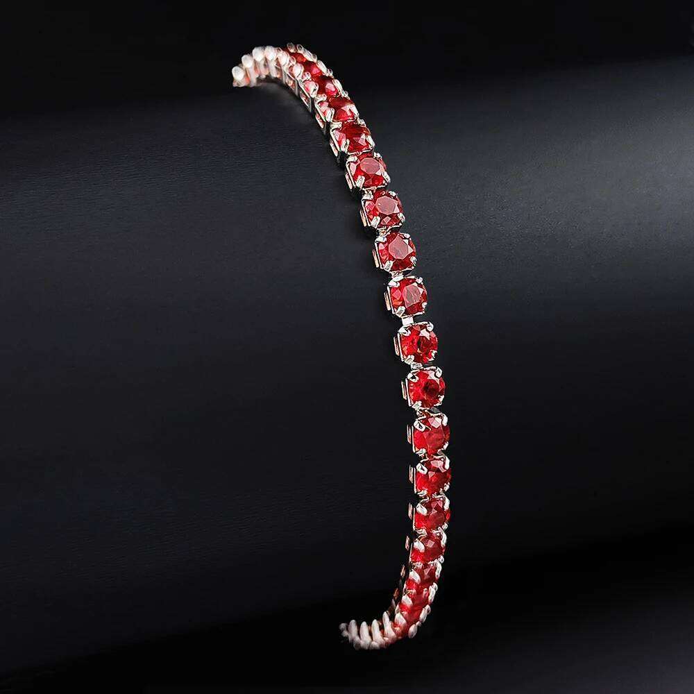 2024 New Arrival Luxury Round red color on hand Bracelet Bangle For Women Anniversary Gift Jewelry Bulk Sell S5787 Z260313