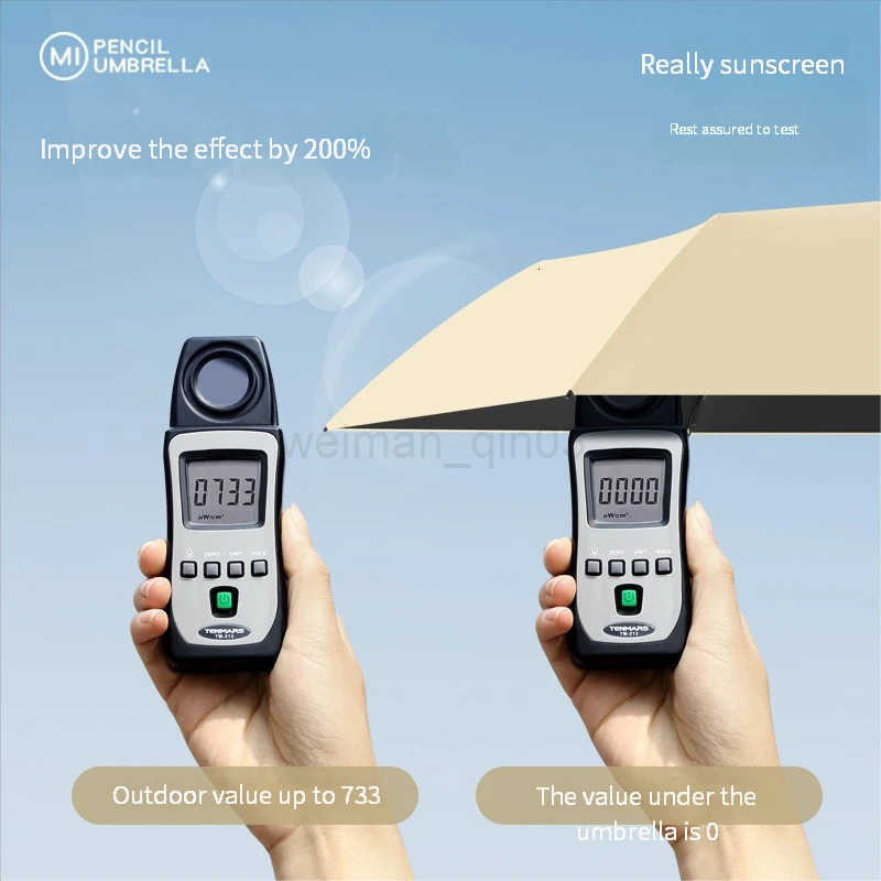 125g Japanese ultra-light portable sun umbrella sun protection and ultraviolet rain dual-purpose 3-fold 6-bone pencil umbrella f H260314