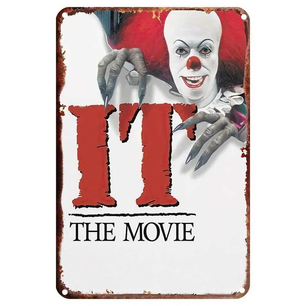 1PC Halloween Metal Sign Horror Movie Theme Shabby Iron Painting Tin Signs Wall Art Man Cave Film Theater Club Home Decoration D260314