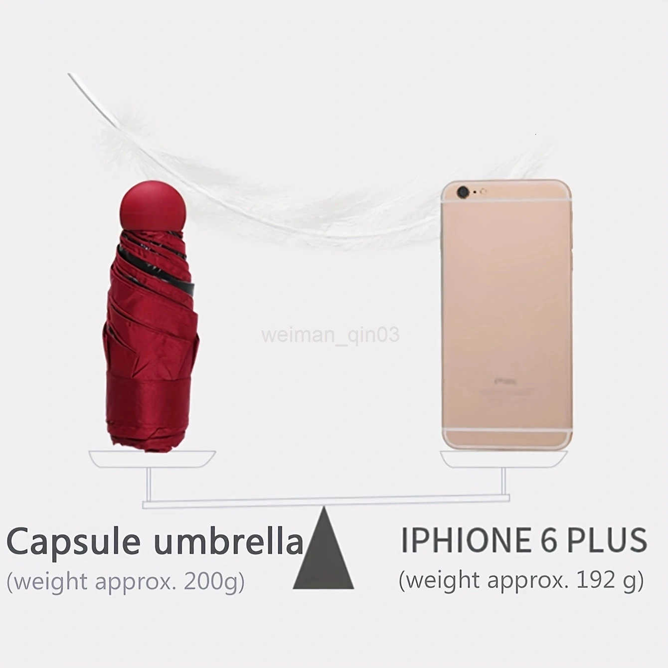 1 piece - Umbrella Capsule Black Gel Sun Protection and UV Protection Sun Umbrella for Womens Sunny and Rainy Use H260314