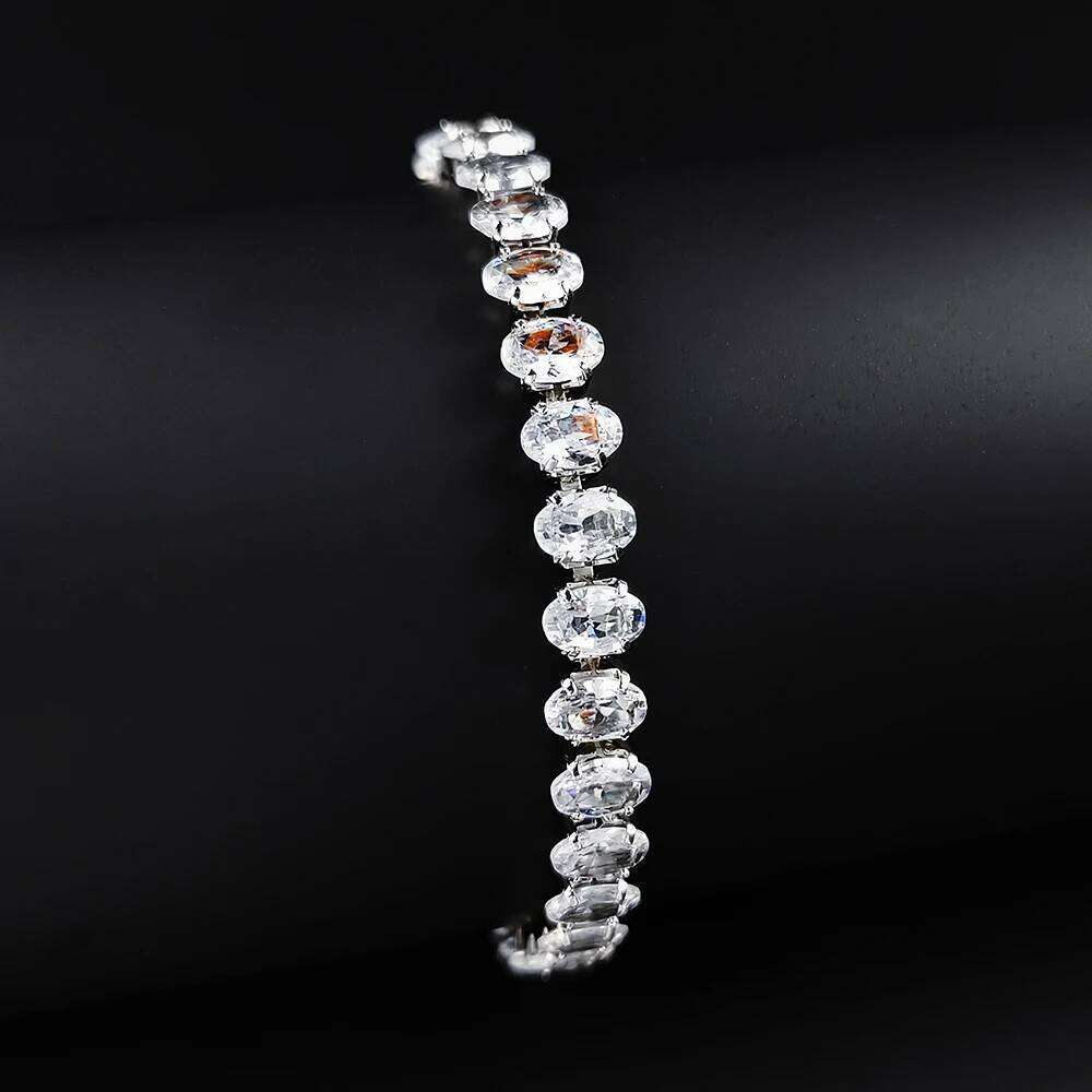 New Luxury Rose Color Oval Bracelet Bangle for Women Anniversary Gift Jewelry Wholesale Valentine's Day S8168 Z260313