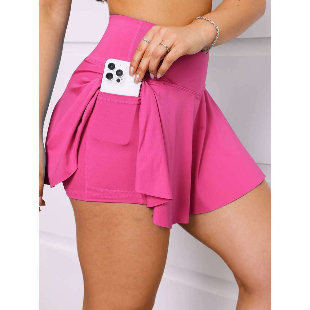 3Pack Dopamine Tennis Skirts for Women Fitness Skinny Pleated Skirt Outdoors Corset Pockets Shorts High V Waist Z260314
