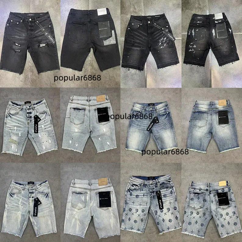 Mens Denim Shorts Jeans Designer Jean Fashion Distressed Ripped Bikers Womens Denims cargo For Men Black Pants