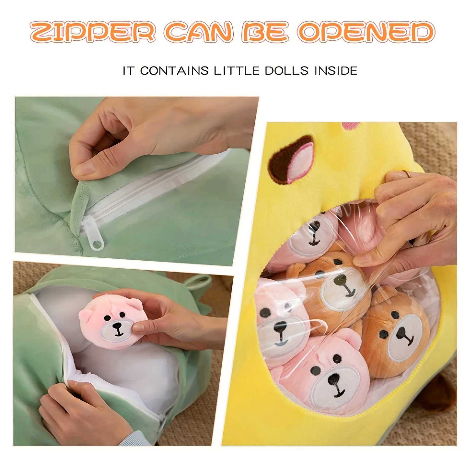 1pc Fruit Avocado and Carrots Creative Doll Snack Bag and Cushion - Large Size Y260314