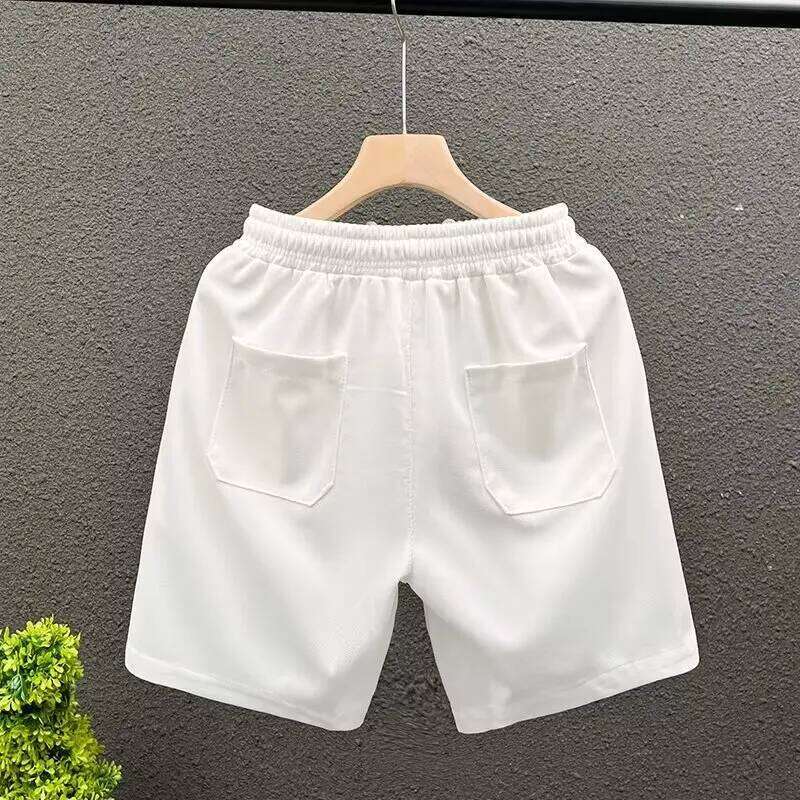 High End Casual Shorts Men's 2024 Summer New Trend Thin Style Trendy Sports Slim Fit Five Quarter Pants Streetwear Fitness Z260314