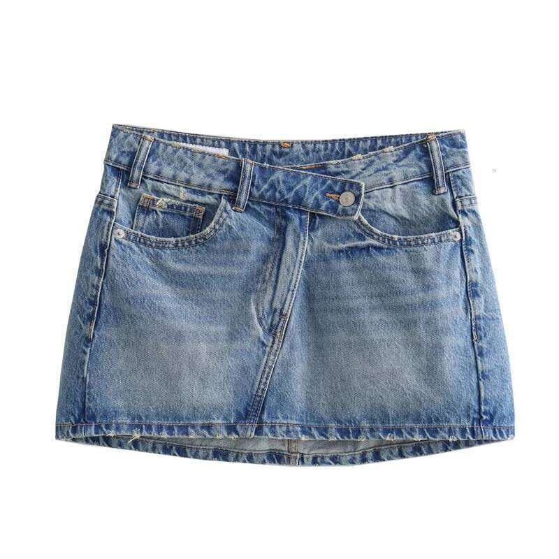2024 New Spring and Summer Women's Mini Fashion Women Denim Skirts Casual Chic High Street Ladies Skirt Z260314