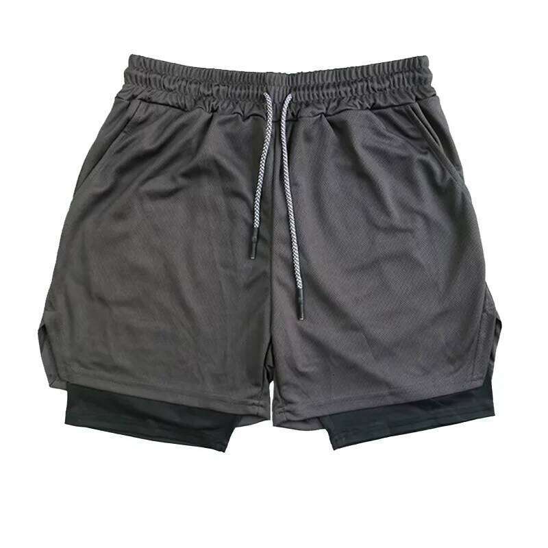 Men's Multi-Pocket Fitness Sports Casual Beach Workout Lined Tight Shorts Daily Style Z260314