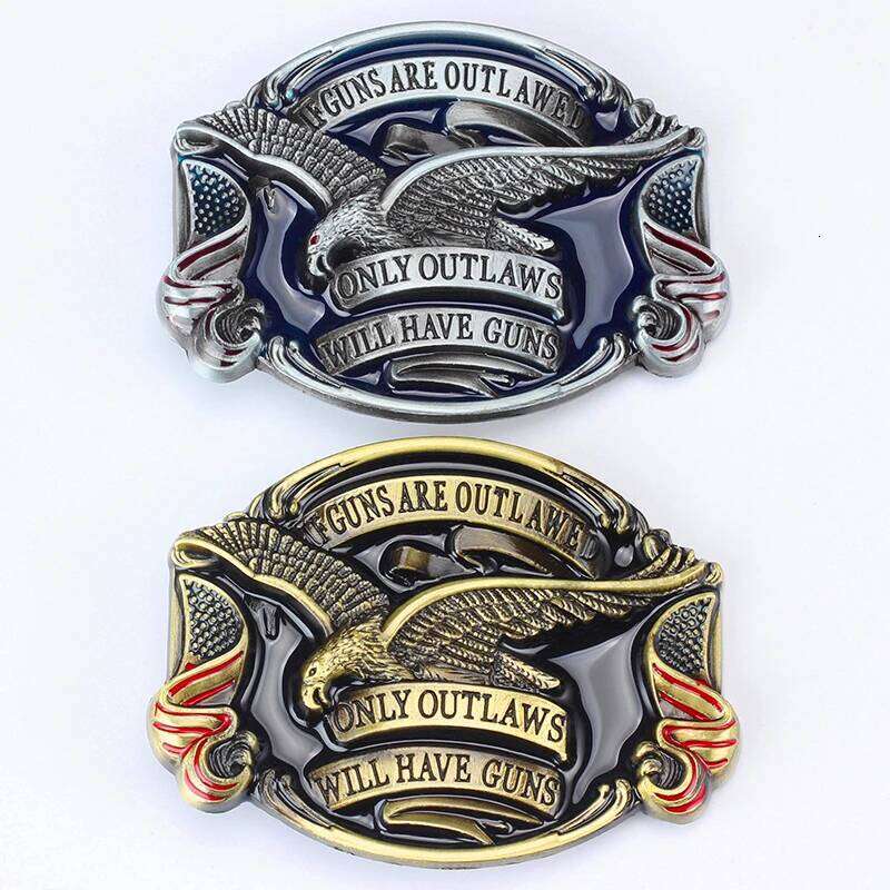US Badge Belt Guns Freedom Men Leather Belts Metal Buckle Z260226