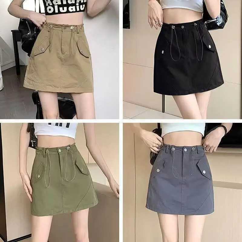 ay Denim Skirt Womens Summer New High Waist Slimming Hot A-Line Bodycon ort Skirt Trendy Workwear Skirt M260314