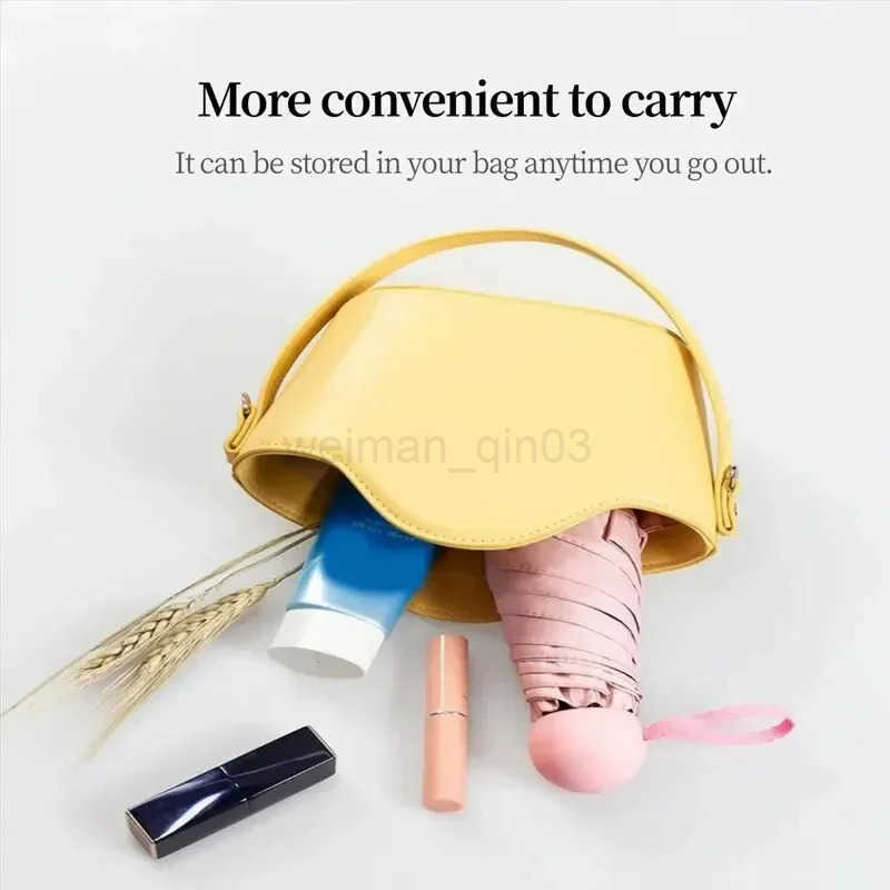 Multicolor 6-Ribs Ultra-Light Folding Travel Umbrella Compact Pocket-Sized Windproof Rainproof with Capsule Case H260314