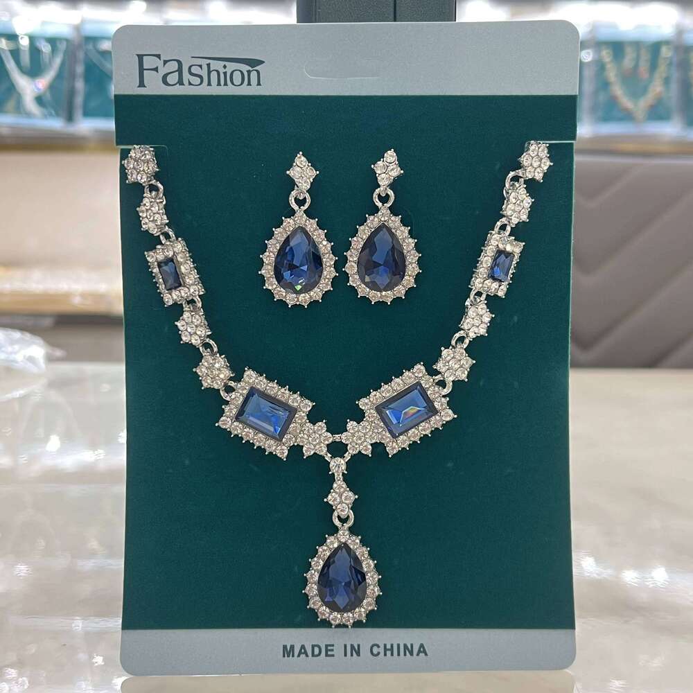 Ladies' fashionable design, geometric necklace, earrings, jewelry set suitable for weddings, gatherings, holidays, gifts Z260313
