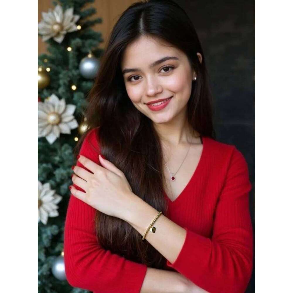 A 26-letter stainless steel simple and fashionable heart-shaped letter tag bead personalized bracelet Z260313