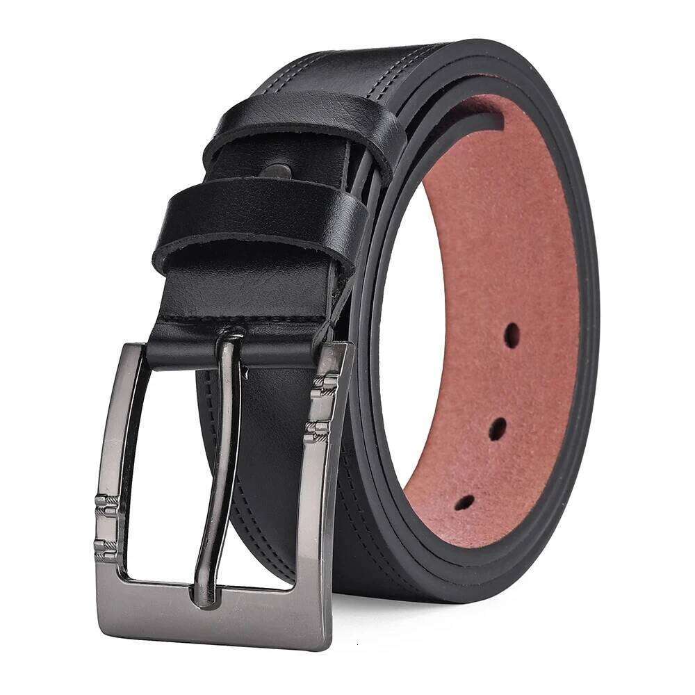 Genuine Leather For Men's High Quality Buckle Jeans Cowskin Casual Belts Business Cowboy Waistband Male Fashion 2024New Z260226