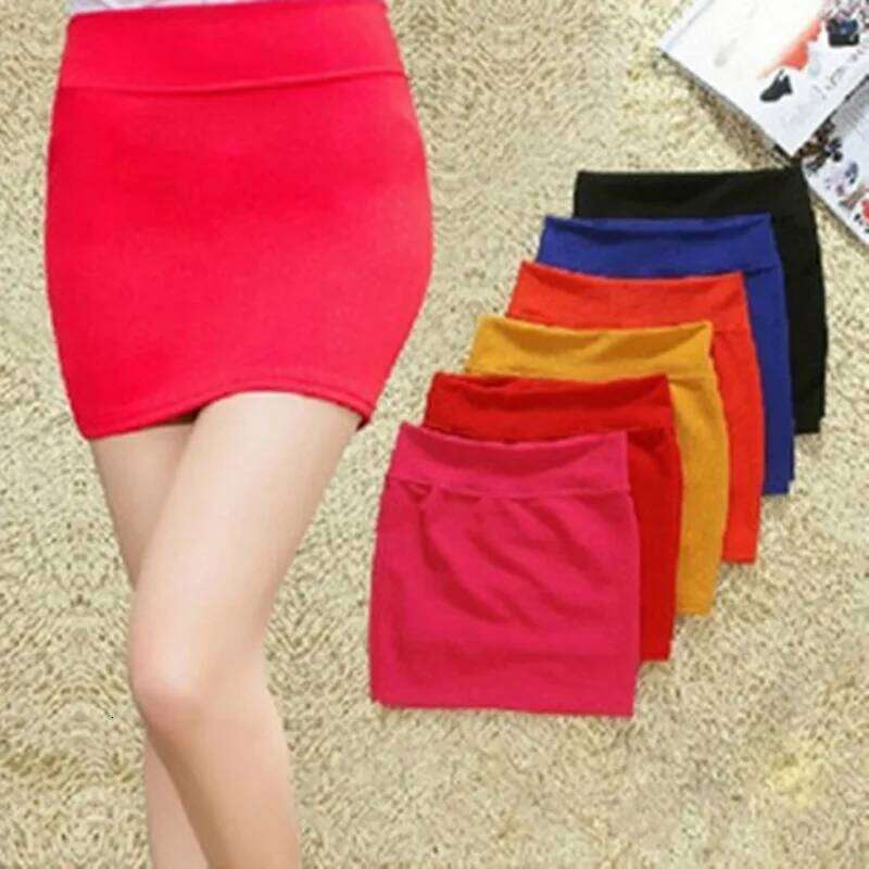 New Micro Mini 2024 Summer Sexy Girls Casual Package Hip Short Skirts Women Tight Office Party Female Red Black Z260314