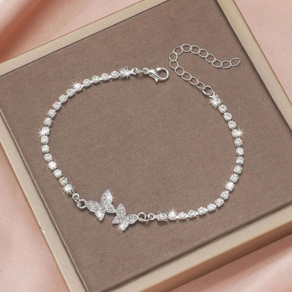 Stainless Steel Bracelets for Women Butterfly Fashion Korean Crystal Charm Bracelet Party Jewelry Gift Pulseras Hombre Z260313