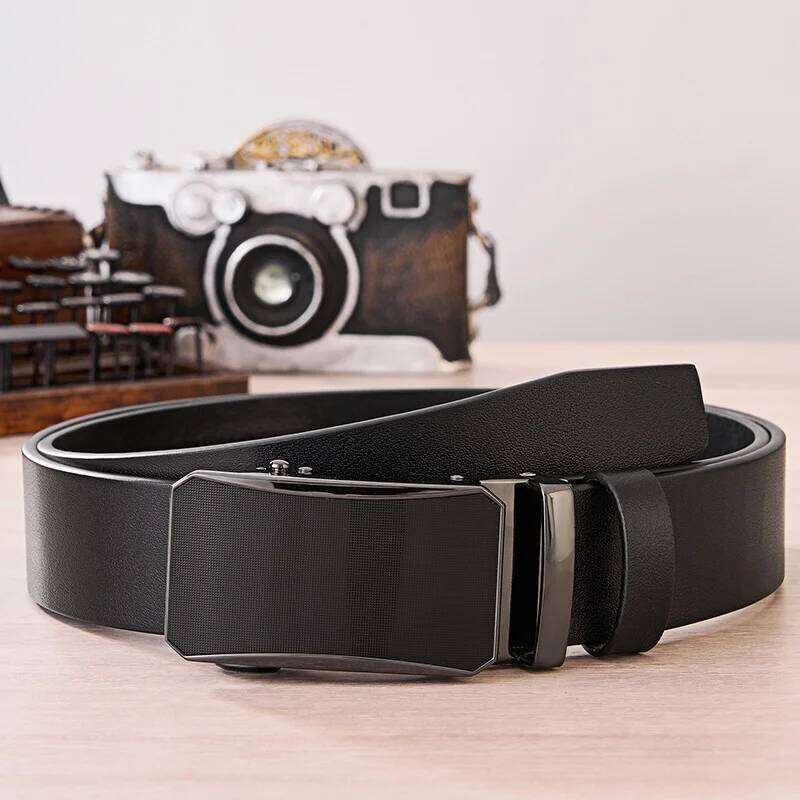Men's trousers Pants Vintage Cowhide leather luxury Stomach Harness Natural Automatic belt man Fashion Straps Z260226