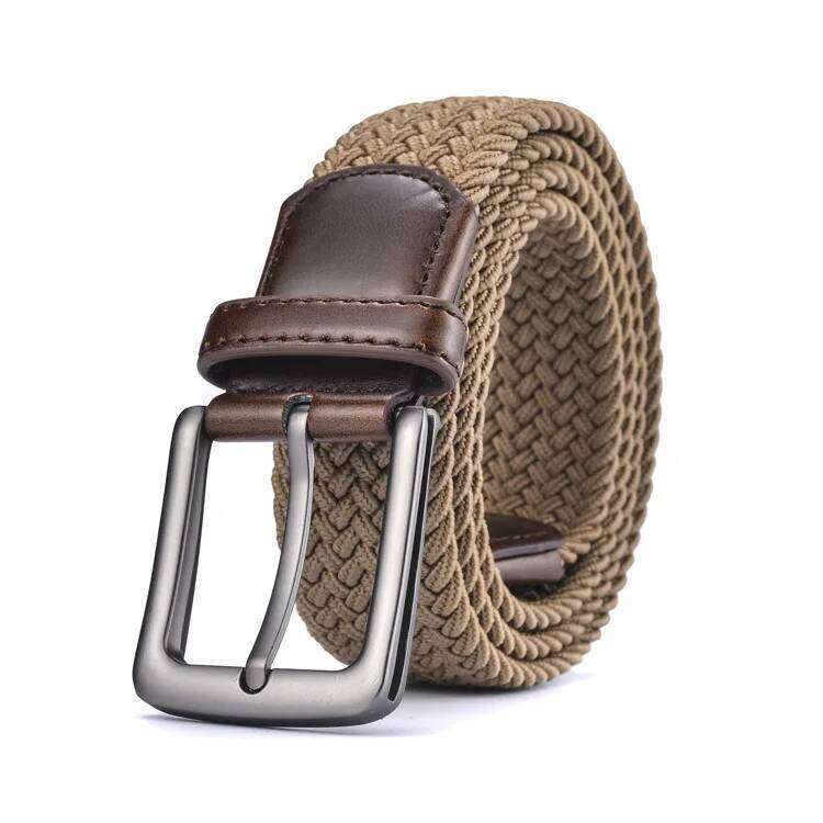 New Men's and Women's Imported Rubber Woven Tide Elastic Young People's Trousers Belt Men Z260226