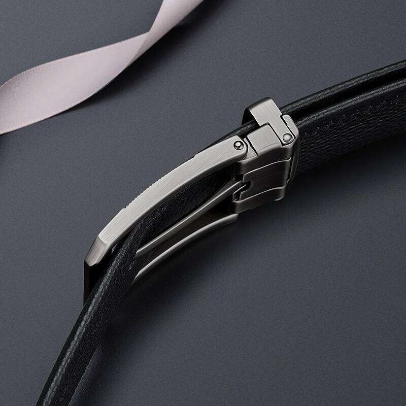 Men's casual pants with leather needle buckle belt, fashionable and personalized formal belt Z260226