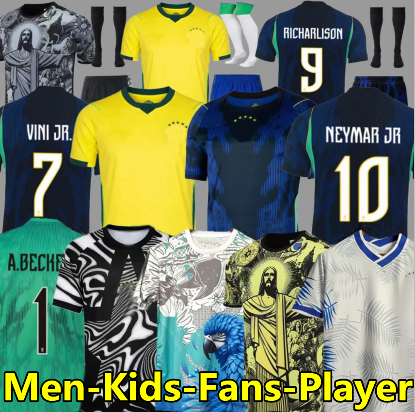 2025 2026 ENDRICK CASEMIRO BrAZiLs soccer jerseys RICHARLISON Camiseta RAPHINHA PAQUETA VINI JR RODRYGO Brasil maillots football shirt 25 26 27 men kids uniform