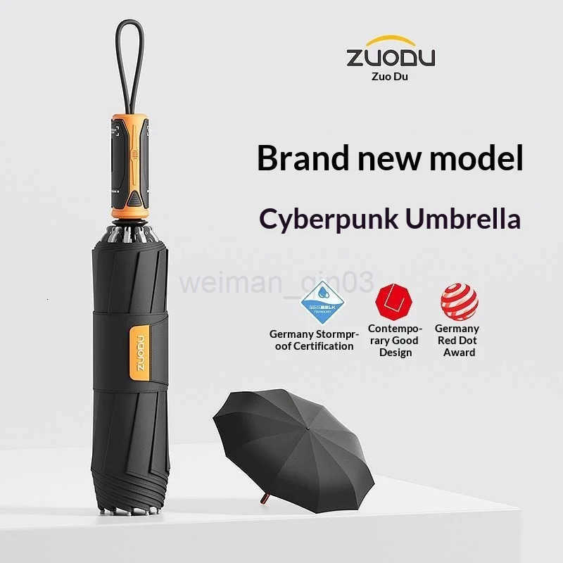 Fully automatic umbrella windproof and heavy rain special car reverse folding umbrella H260314