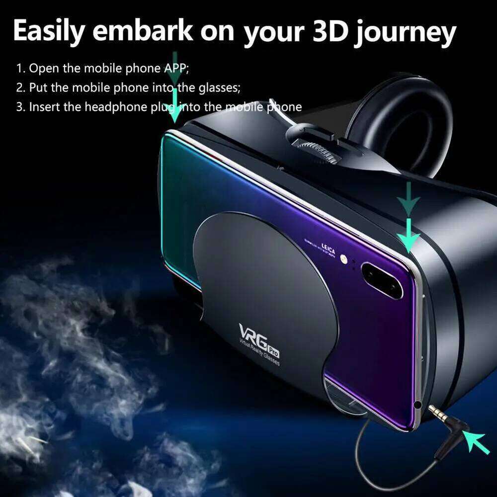 VRG Pro 3D Virtual Reality VR Glasses Headset Viar Goggles Helmet Lenses Smart For Phone Smartphones Viewer Cell Devices 26Y0314