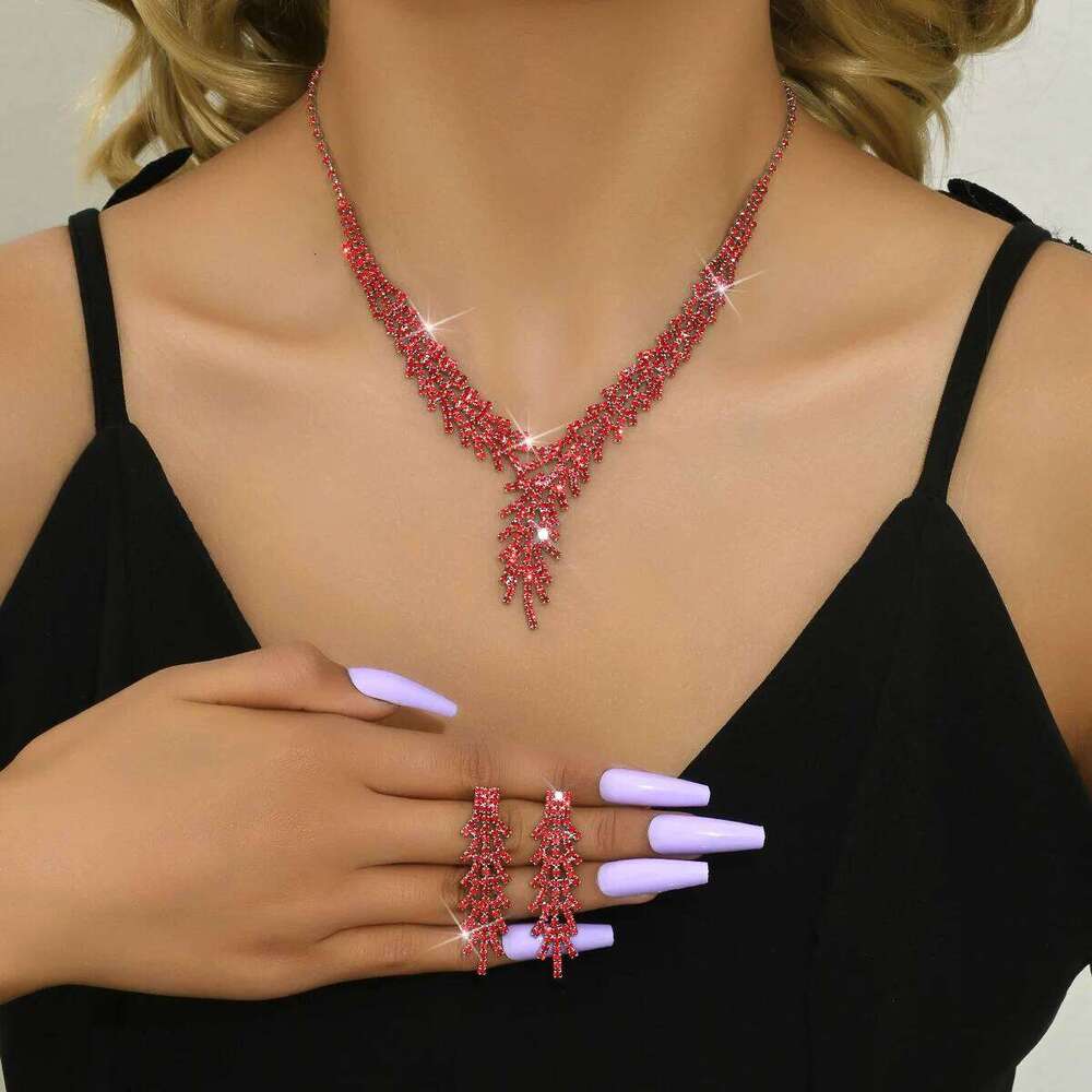 3PC Women's Fashion Trend Claw Chain Series Mimosa Flower Earrings Necklace Jewelry Set Wedding Banquet Party Holiday Gift Z260313