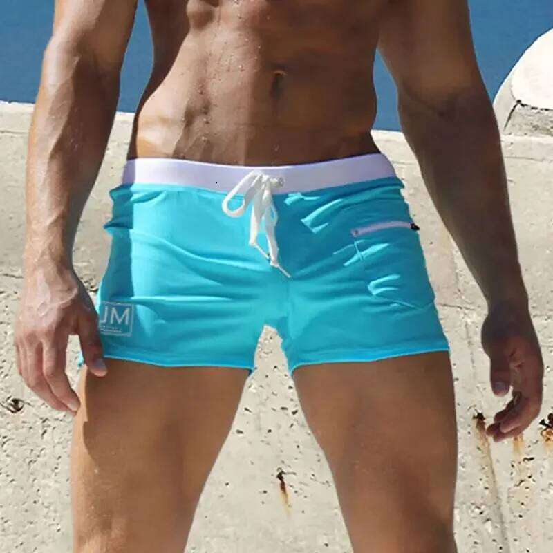 Fashion Men Boxer Home Pants Sports Fitness Nylon Quick Drying Male Underpants Underwear Swimming Beach Shorts Z260314