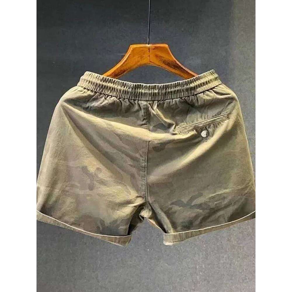 Men's Cotton Camouflage Workwear orts Summer Trendy Brand Loose Fit Tee-quarter Length Casual Pants Youth Active Sle Z260314