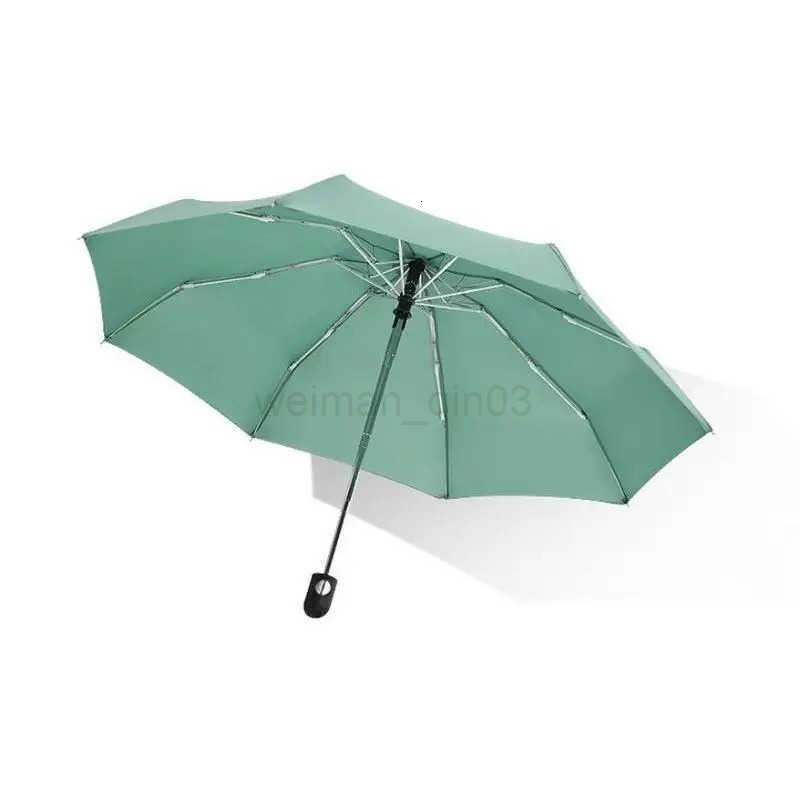 Mini Fully Automatic Umbrella UV Resistant Vinyl Sunshade Umbrella Portable 5 Fold Umbrella Dual-purpose Weather Travel Umbrella H260314