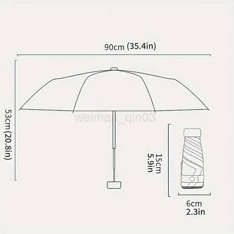 Mini Sun Umbrella Protective and UV Resistant Rain or Shine Mini Umbrella Sun Umbrella H260314