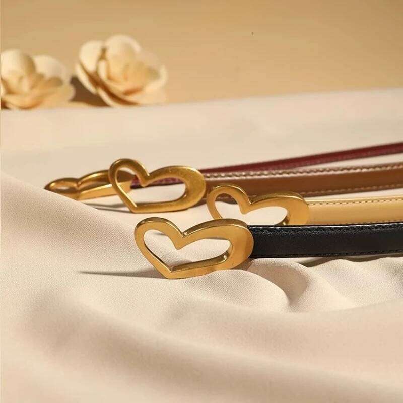 Women's Stylish All-match Slim Skirt Belt Narrow Soft Genuine Leather Fashion Accessory for Ladies Z260226