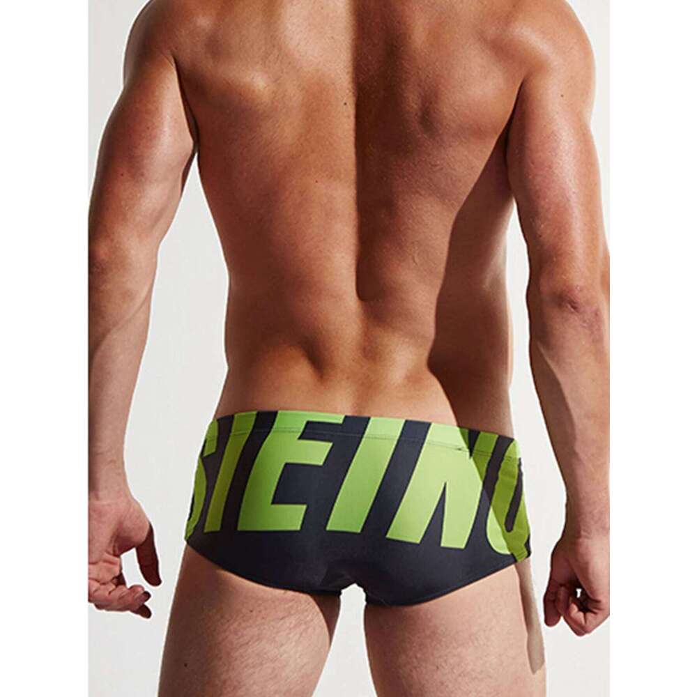 Men's letter quick drying drawstring triangle underwear, men's swimwear, summer beach swimming shorts Z260314