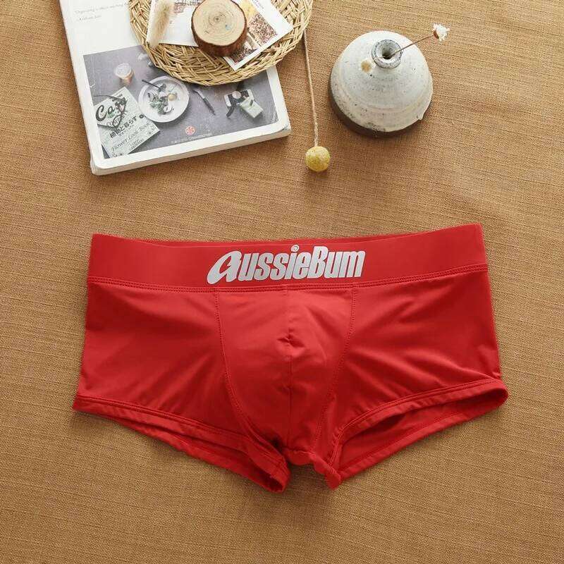 Men's simple underwear milk silk comfortable sports boxers AUSSIEBUM-M218 Z260314