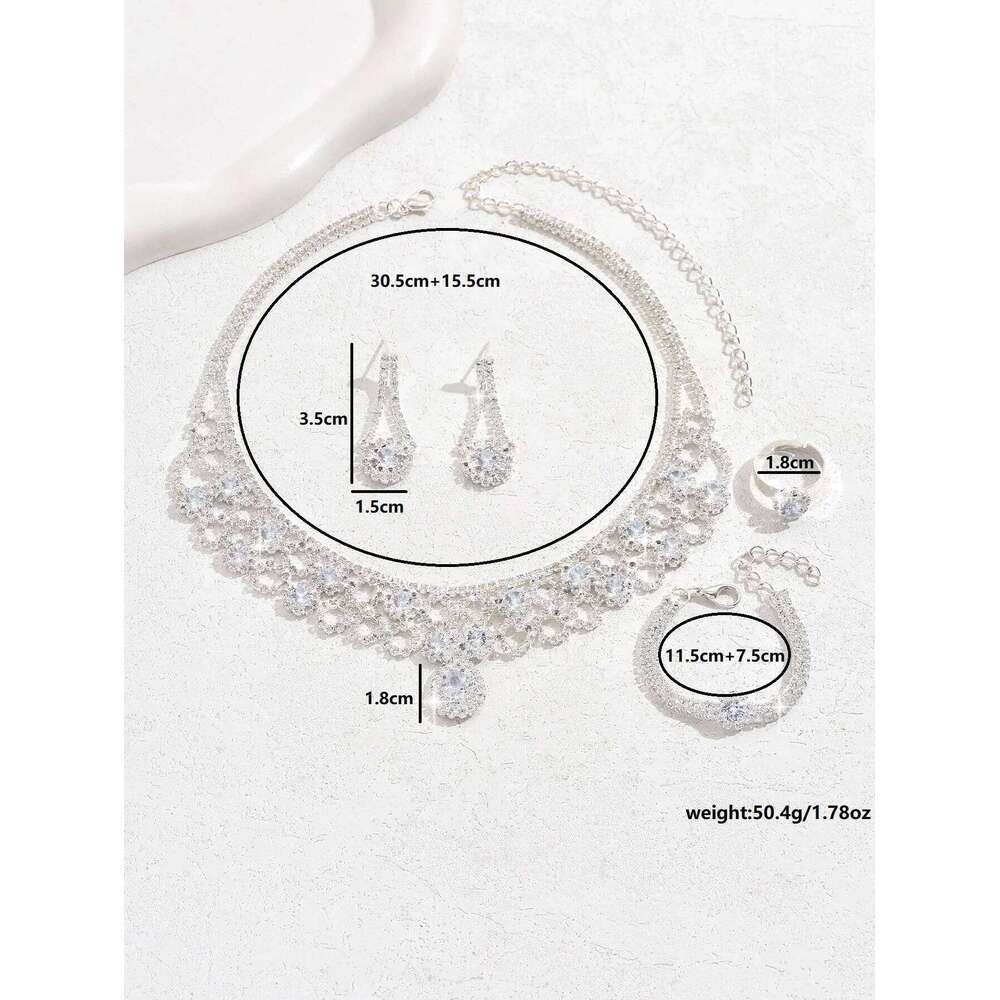 Fashionable and exquisite claw chain design water droplet set, light luxury retro high-end jewelry set for women Z260313