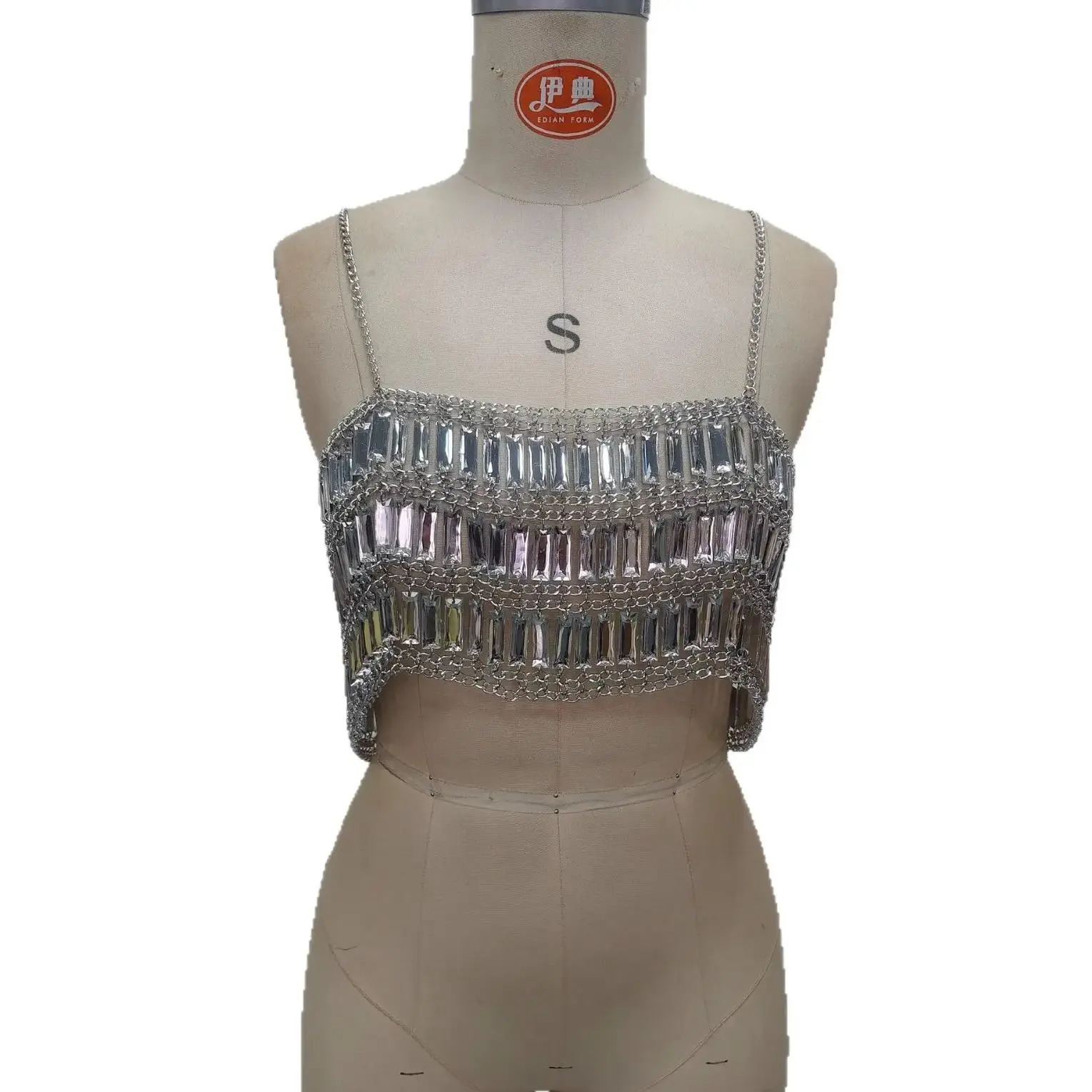 Arrival Acrylic Sequins Handmade Choker Necklace Multilayer Patchwork Girl Body Chain Nightclub Party Layered Top 260310