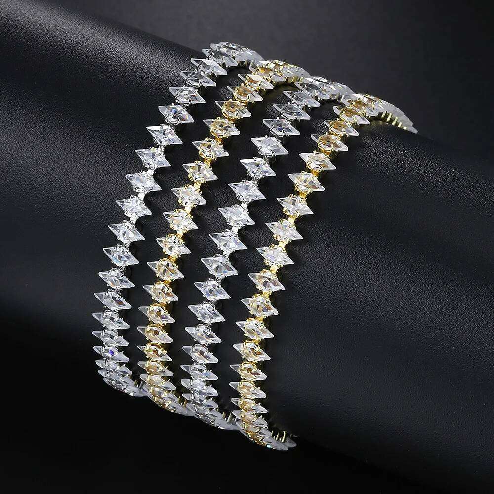 Luxury Dainty Tennis Bracelet for Women Silver Color Sparkling Cubic Zircon Stackable Hand Chain Crystal Wedding Jewelry H085 Z260313