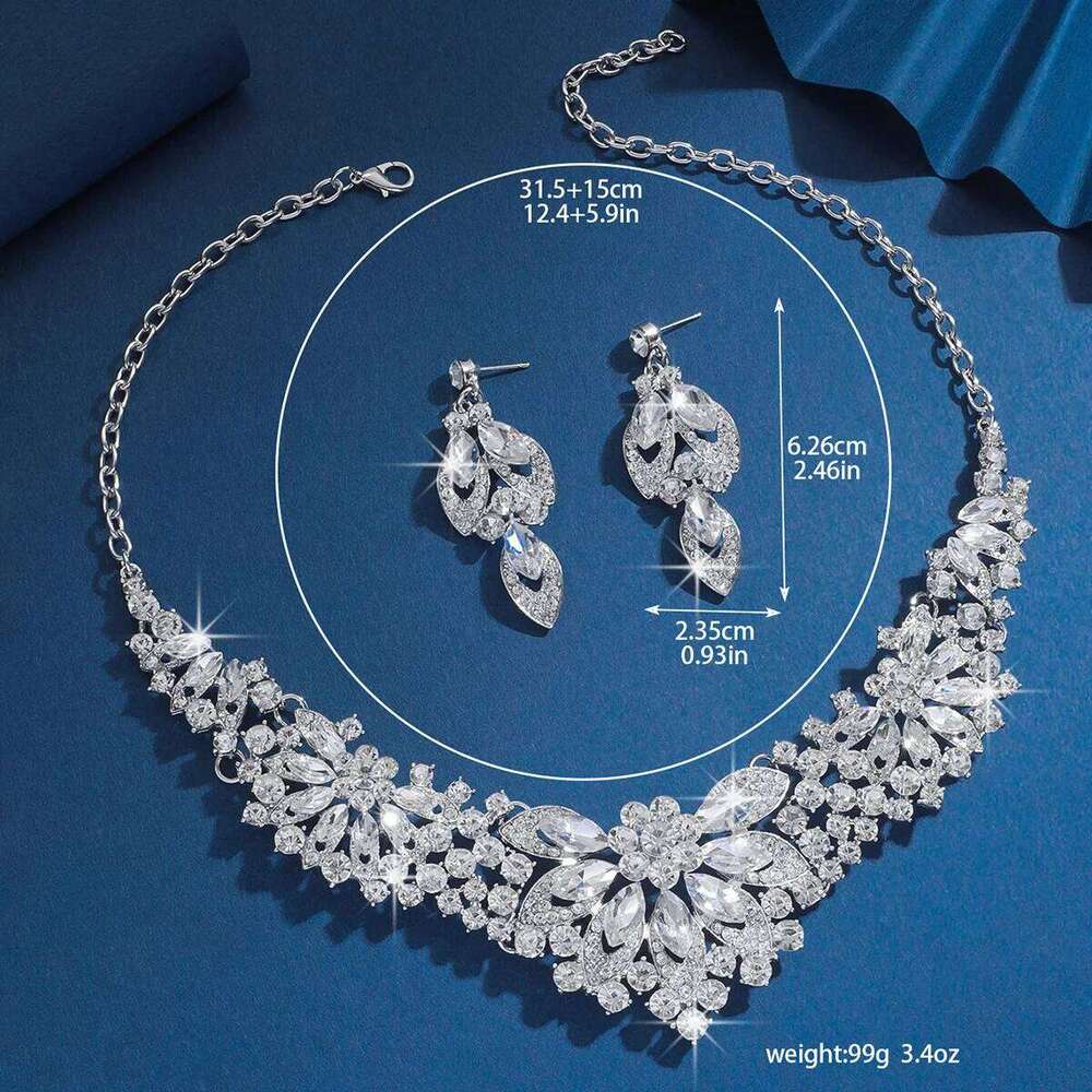 Europe and America's best-selling bridal necklaces, earrings, wedding dresses, heavy industry, diamond studded, elegant accessor Z260313