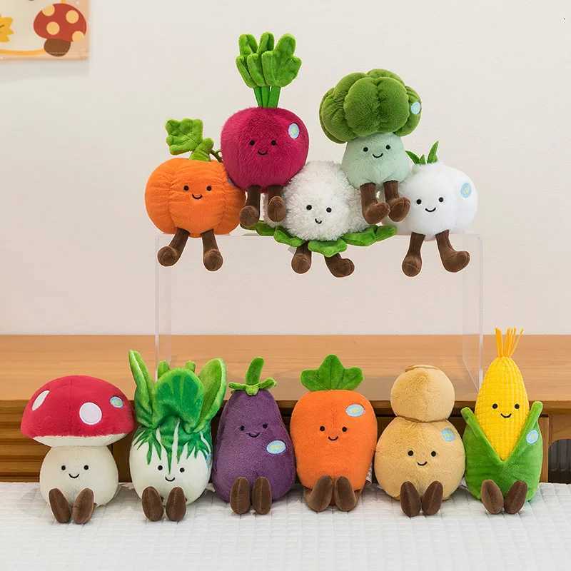New 20cm Cartoon Vegetable Plush Doll Carrot Broccoli Pumpkin Eggplant Corn Mushroom Plush Toy Home Decoration Gift For Children Y260314