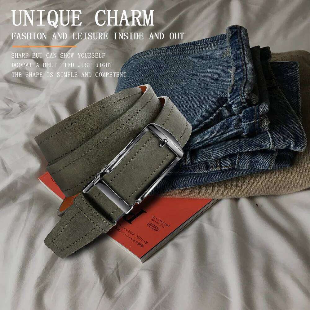 Mens Belts Metal Automatic Buckle Quality Genuine Luxury Leather for Men Famous Brand Belt Wome Z260226