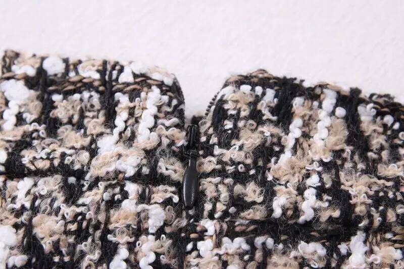 for Women Solid High Waist Slimming Skirts Autumn Spring 2021 Buttons Double Breasted Tweed Wool Mini Skirt Z260314