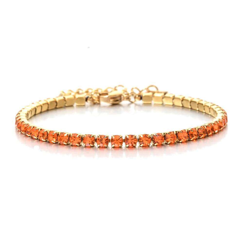 Luxury Hiphop Iced Out 3mm Cubic Zirconia Crystal Tennis Bracelets For Women Men Gold Color Bracelet Chain Jewelry Z260313