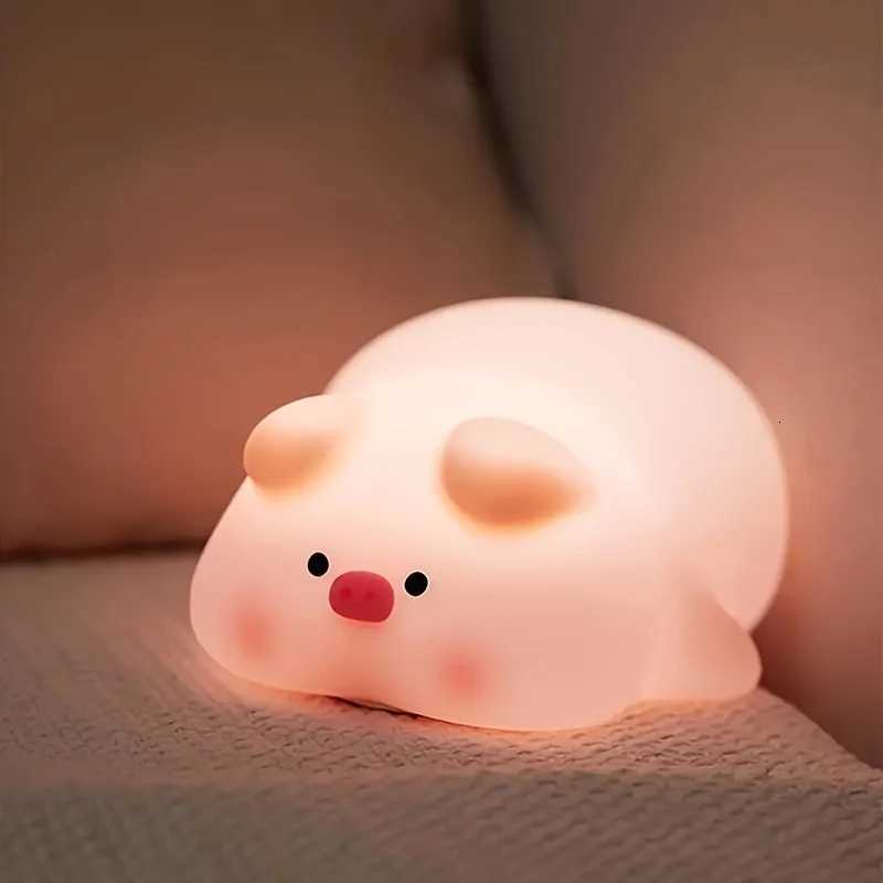 Adorable Piggy Desk LampTouch-Control Dimming Timable Perfect Christmas Stocking Stuffer Holiday Gift Y260314